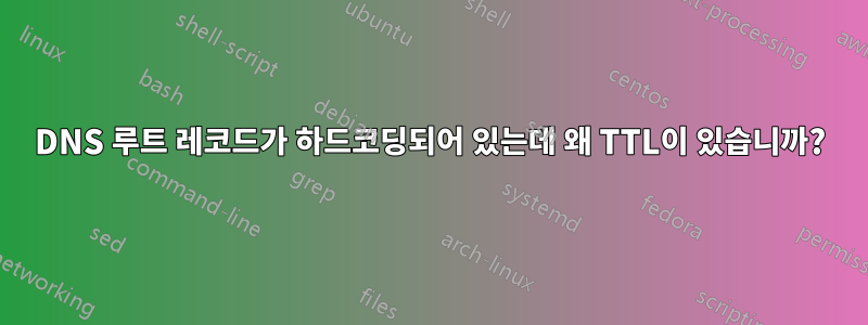 DNS 루트 레코드가 하드코딩되어 있는데 왜 TTL이 있습니까?