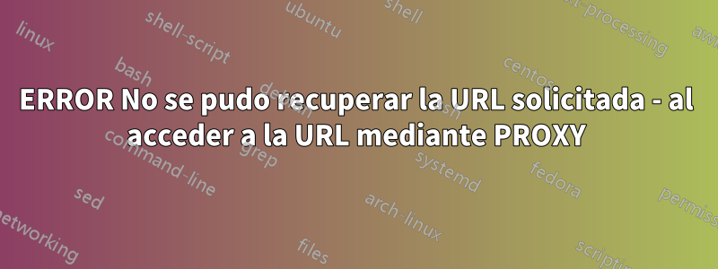 ERROR No se pudo recuperar la URL solicitada - al acceder a la URL mediante PROXY