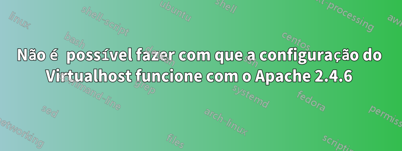 Não é possível fazer com que a configuração do Virtualhost funcione com o Apache 2.4.6