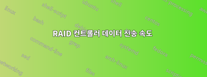 RAID 컨트롤러 데이터 전송 속도