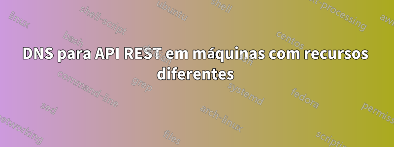 DNS para API REST em máquinas com recursos diferentes