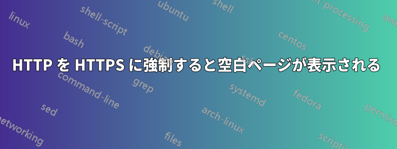 HTTP を HTTPS に強制すると空白ページが表示される