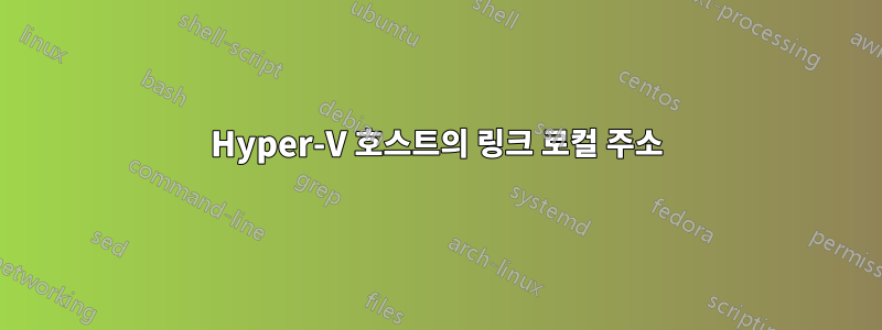 Hyper-V 호스트의 링크 로컬 주소