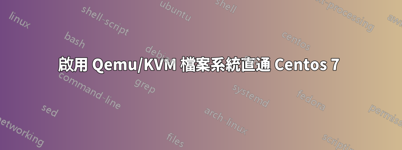 啟用 Qemu/KVM 檔案系統直通 Centos 7