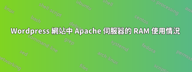 Wordpress 網站中 Apache 伺服器的 RAM 使用情況