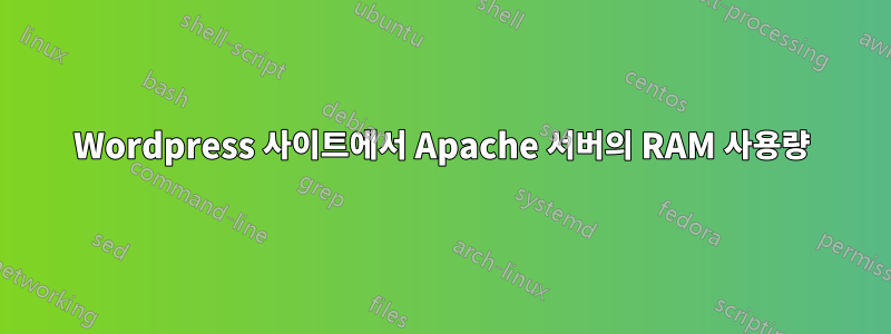 Wordpress 사이트에서 Apache 서버의 RAM 사용량