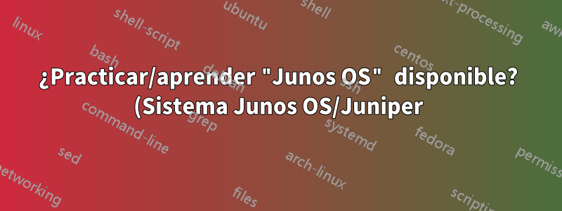 ¿Practicar/aprender "Junos OS" disponible? (Sistema Junos OS/Juniper)