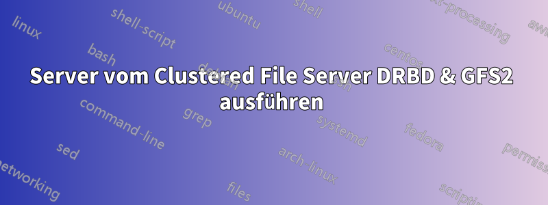 Server vom Clustered File Server DRBD & GFS2 ausführen