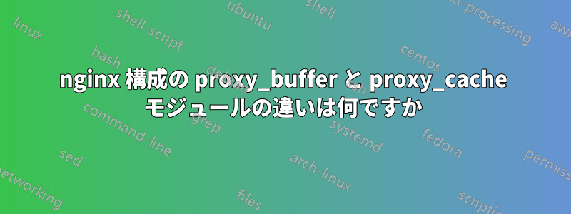 nginx 構成の proxy_buffer と proxy_cache モジュールの違いは何ですか