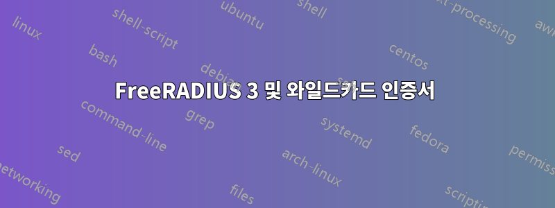 FreeRADIUS 3 및 와일드카드 인증서