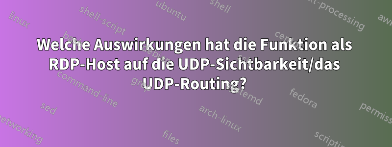 Welche Auswirkungen hat die Funktion als RDP-Host auf die UDP-Sichtbarkeit/das UDP-Routing?