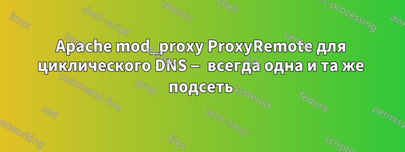 Apache mod_proxy ProxyRemote для циклического DNS — всегда одна и та же подсеть