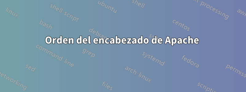 Orden del encabezado de Apache