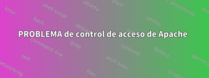 PROBLEMA de control de acceso de Apache 