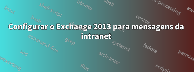 Configurar o Exchange 2013 para mensagens da intranet