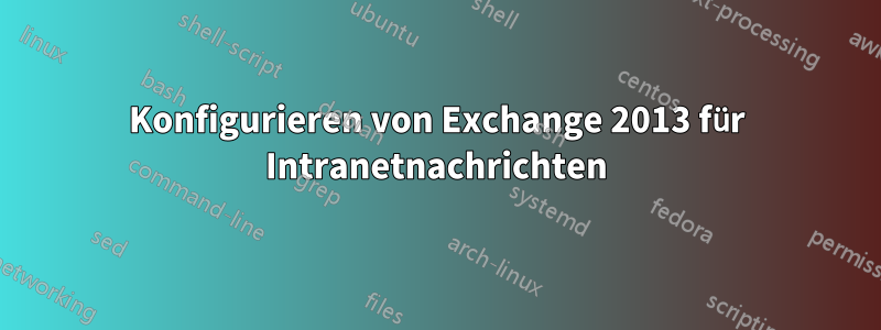 Konfigurieren von Exchange 2013 für Intranetnachrichten