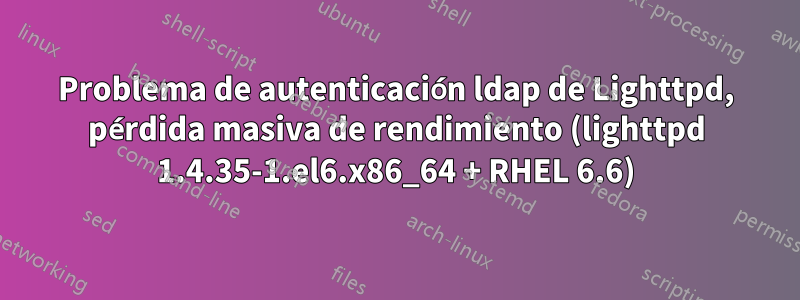 Problema de autenticación ldap de Lighttpd, pérdida masiva de rendimiento (lighttpd 1.4.35-1.el6.x86_64 + RHEL 6.6)