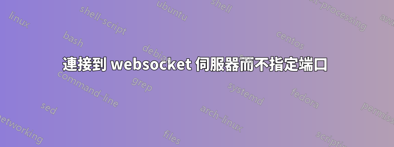 連接到 websocket 伺服器而不指定端口