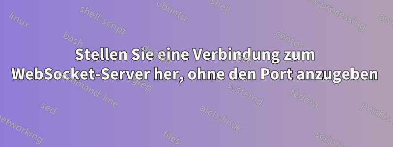 Stellen Sie eine Verbindung zum WebSocket-Server her, ohne den Port anzugeben