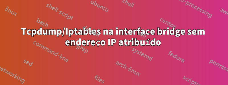 Tcpdump/Iptables na interface bridge sem endereço IP atribuído