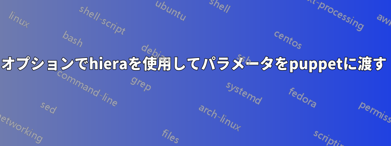 オプションでhieraを使用してパラメータをpuppetに渡す