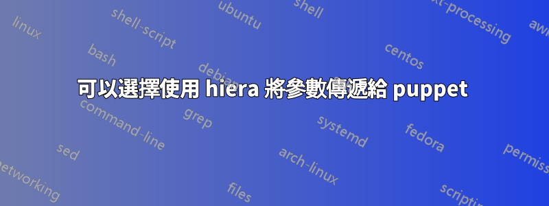 可以選擇使用 hiera 將參數傳遞給 puppet