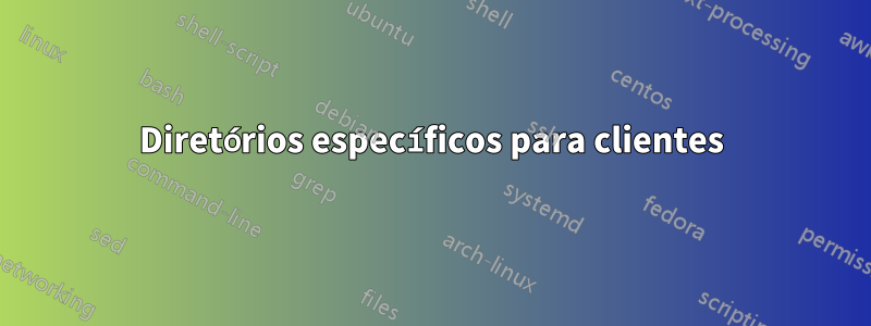 Diretórios específicos para clientes