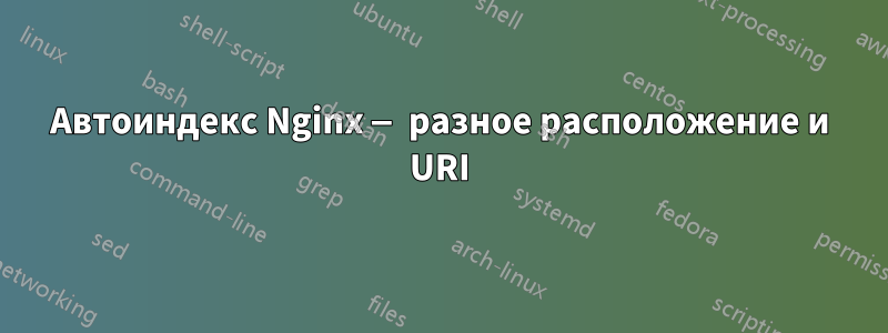 Автоиндекс Nginx — разное расположение и URI