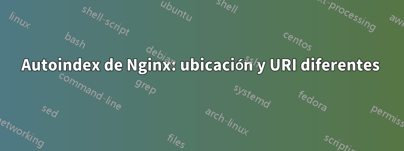 Autoindex de Nginx: ubicación y URI diferentes