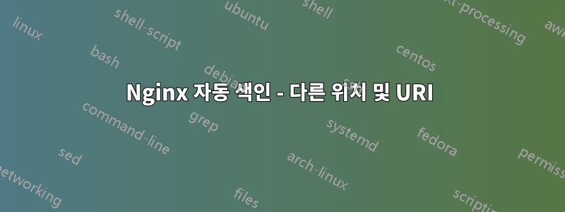 Nginx 자동 색인 - 다른 위치 및 URI