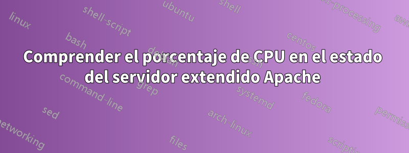 Comprender el porcentaje de CPU en el estado del servidor extendido Apache