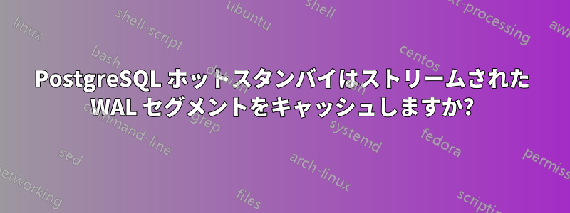 PostgreSQL ホットスタンバイはストリームされた WAL セグメントをキャッシュしますか?