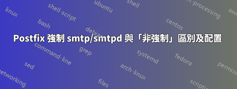 Postfix 強制 smtp/smtpd 與「非強制」區別及配置