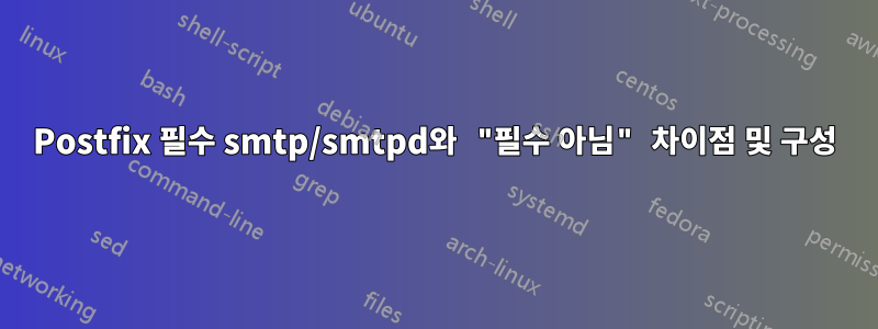 Postfix 필수 smtp/smtpd와 "필수 아님" 차이점 및 구성