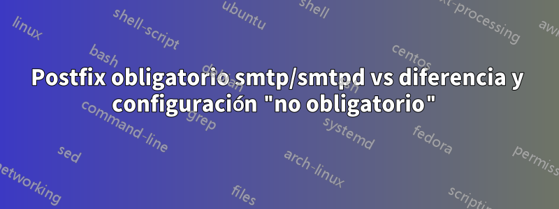 Postfix obligatorio smtp/smtpd vs diferencia y configuración "no obligatorio"