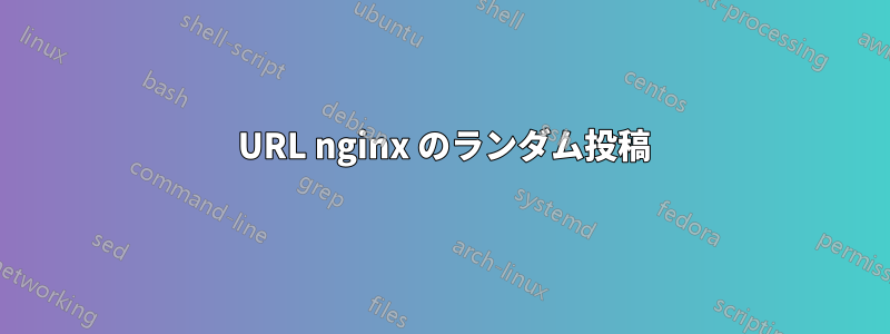 404 URL nginx のランダム投稿