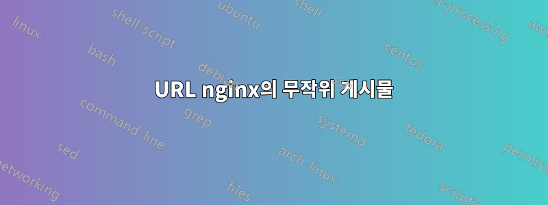 404 URL nginx의 무작위 게시물