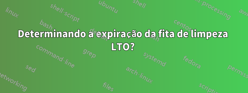 Determinando a expiração da fita de limpeza LTO?