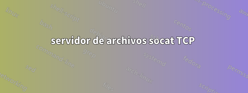 servidor de archivos socat TCP