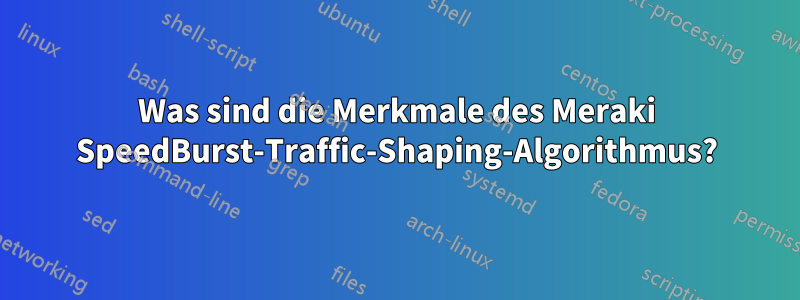 Was sind die Merkmale des Meraki SpeedBurst-Traffic-Shaping-Algorithmus?