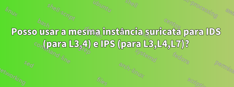 Posso usar a mesma instância suricata para IDS (para L3,4) e IPS (para L3,L4,L7)?