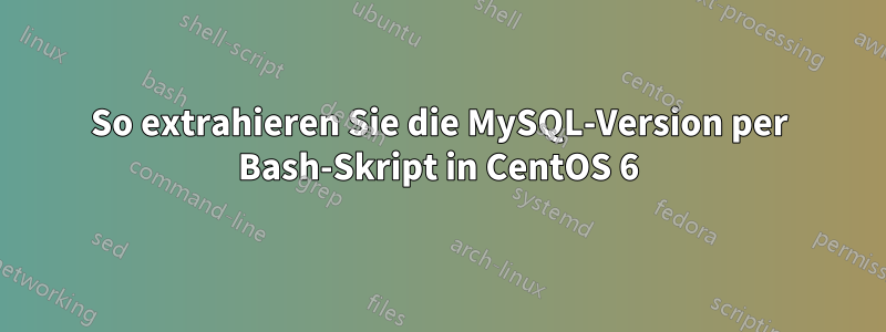 So extrahieren Sie die MySQL-Version per Bash-Skript in CentOS 6