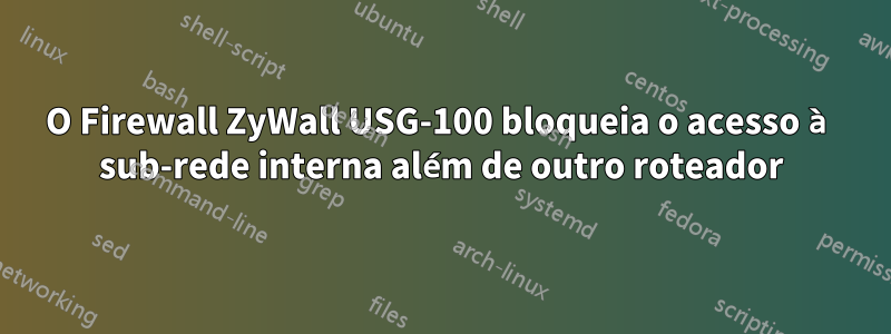 O Firewall ZyWall USG-100 bloqueia o acesso à sub-rede interna além de outro roteador