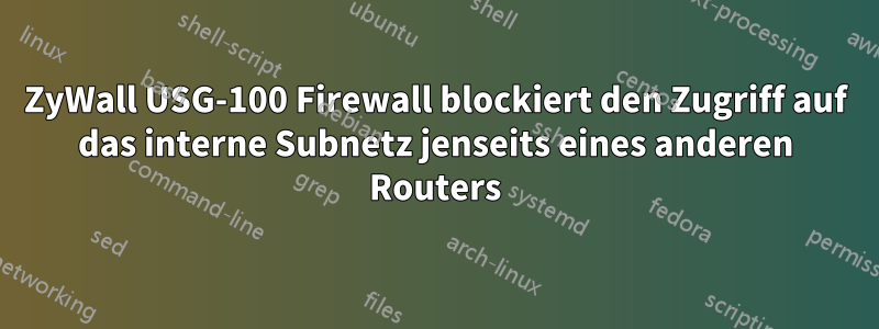 ZyWall USG-100 Firewall blockiert den Zugriff auf das interne Subnetz jenseits eines anderen Routers