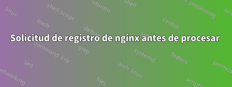 Solicitud de registro de nginx antes de procesar