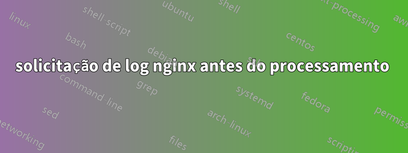 solicitação de log nginx antes do processamento