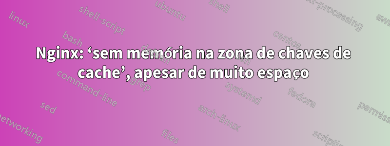 Nginx: ‘sem memória na zona de chaves de cache’, apesar de muito espaço