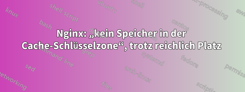 Nginx: „kein Speicher in der Cache-Schlüsselzone“, trotz reichlich Platz