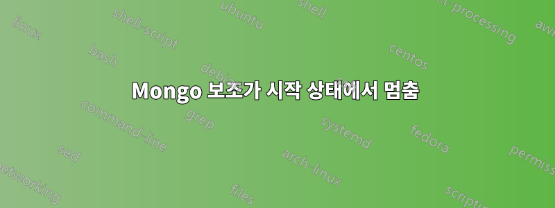 Mongo 보조가 시작 상태에서 멈춤