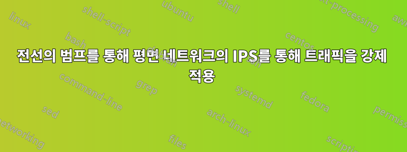 전선의 범프를 통해 평면 네트워크의 IPS를 통해 트래픽을 강제 적용